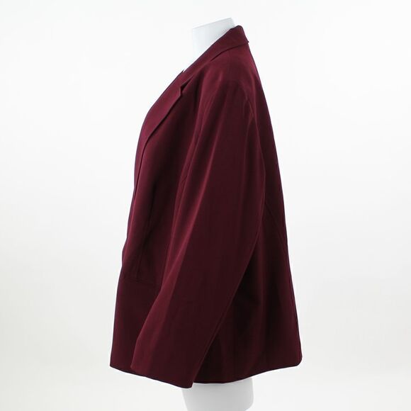 Le Suit Plus Size one-Button Burgundy Blazer - Picture 4 of 5